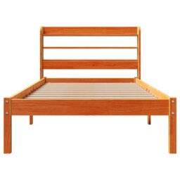 Berkfield Bed Frame With Headboard Without Mattress Wax Brown 100X200 Cm - thumbnail 5