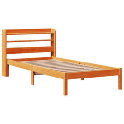 Berkfield Bed Frame With Headboard Without Mattress Wax Brown 100X200 Cm - thumbnail 3