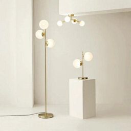 Gold Ceiling Light Fitting Confetti Glass Globe Lampshades Living Room Lamp - thumbnail 6