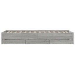 Berkfield Bed Frame With Drawers Without Mattress Grey Sonoma 100X200 Cm - thumbnail 7