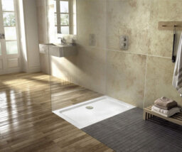Nes Home Slim 1200 X 800 Rectangular Stone Resin Shower Tray For Wetroom Enclosure - thumbnail 4