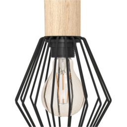 Loops Stylish Modern Black And Brown Triple Pendant Ceiling Light For Contemporary Interiors - thumbnail 4
