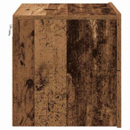 Berkfield Durable Bedside Cabinet With Led Wall-Mounted Old Wood 50X39X41 Cm - thumbnail 7
