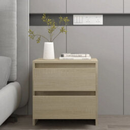 Berkfield Bedside Cabinets 2 Pcs Sonoma Oak 45X34.5X44.5 Cm Engineered Wood - thumbnail 8