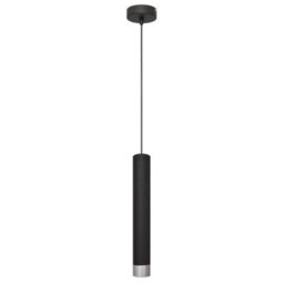 Luminosa Lighting Luminosa Tuba Slim Pendant Ceiling Light Black, Chrome 10Cm - thumbnail 1