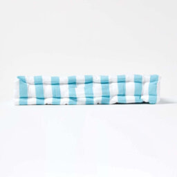 Homescapes Cotton Blue Thick Stripe Floor Cushion, 40 X 40 Cm - thumbnail 5