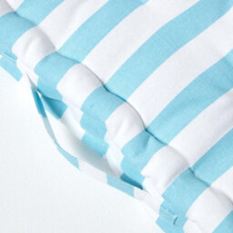 Homescapes Cotton Blue Thick Stripe Floor Cushion, 40 X 40 Cm - thumbnail 4