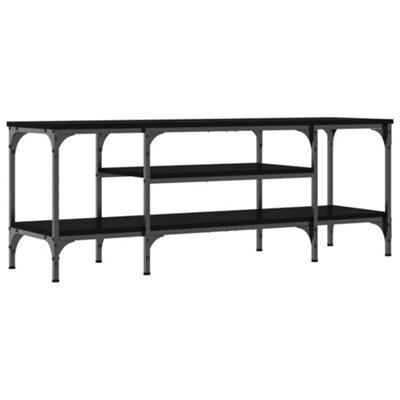 Berkfield Industrial Tv Cabinet Black 121X35X45 Cm Engineered Wood&iron - image 1