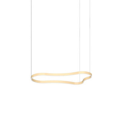 Ideal Lux Luminosa Waves 125Cm Integrated Led Pendant Ceiling Light Gold 3000K