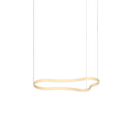 Ideal Lux Luminosa Waves 125Cm Integrated Led Pendant Ceiling Light Gold 3000K