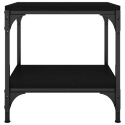 Berkfield Industrial Side Tables 2 Pcs Black 40X40X40 Cm Engineered Wood - thumbnail 6