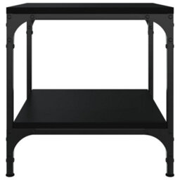 Berkfield Industrial Side Tables 2 Pcs Black 40X40X40 Cm Engineered Wood - thumbnail 7