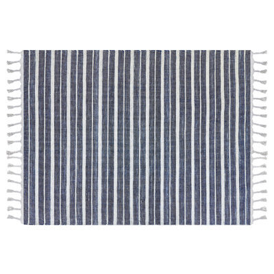 Beliani Rug Bademli Dark Blue 160 X 230 Cm - image 1
