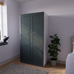 Atomia Classic Matt Heritage Green Tall Double Wardrobe (H)1872mm (W)1000mm (D)580mm - thumbnail 1