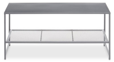 Orsina Sleek Grey Metal Coffee Table, Convenient Coffee Table For Livingroom, Industrial Design Decorative Table - image 1