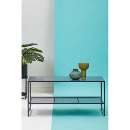 Orsina Sleek Grey Metal Coffee Table, Convenient Coffee Table For Livingroom, Industrial Design Decorative Table - thumbnail 3