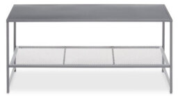 Orsina Sleek Grey Metal Coffee Table, Convenient Coffee Table For Livingroom, Industrial Design Decorative Table - thumbnail 1