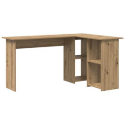 Walplus Desk With Shelf Artisan Oak 142 X 102 X 73 Cm Engineered Wood - thumbnail 2