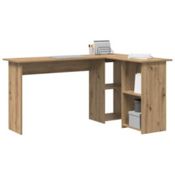 Walplus Desk With Shelf Artisan Oak 142 X 102 X 73 Cm Engineered Wood - thumbnail 3
