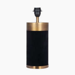 Pacific Lifestyle Dempsey Black Velvet And Antique Gold Metal Table Lamp Base - thumbnail 2