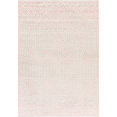 Livabliss Elaziz-Global Pink Grey Global Living Dining Bedroom Rug 160 X 230 Cm Easy Care, Non Shedding - image 1