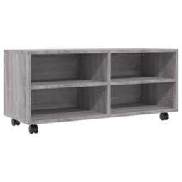 Walplus Tv Cabinet With Castors Grey Sonoma 90X35X35 Cm Engineered Wood - thumbnail 2