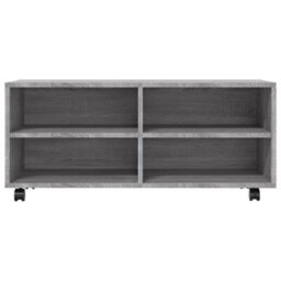 Walplus Tv Cabinet With Castors Grey Sonoma 90X35X35 Cm Engineered Wood - thumbnail 4