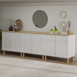 Decorotika Boli 270 Cm Side Board White Sapphire Oak - thumbnail 4