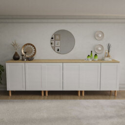 Decorotika Boli 270 Cm Side Board White Sapphire Oak
