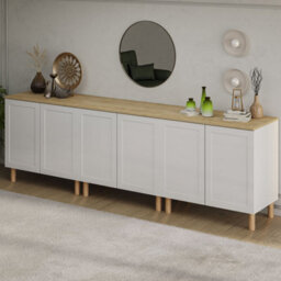 Decorotika Boli 270 Cm Side Board White Sapphire Oak - thumbnail 3