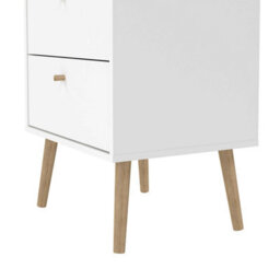 Wyld Haus Quietbloom White 5-Drawer Wooden Chest, Tall Narrow Dresser - thumbnail 8