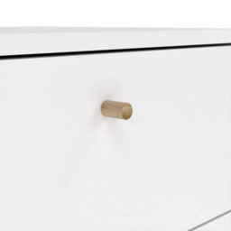 Wyld Haus Quietbloom White 5-Drawer Wooden Chest, Tall Narrow Dresser - thumbnail 7