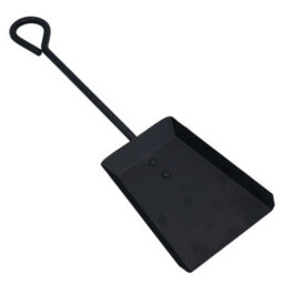 "AB Tools 18"" Loop Top Shovel Spade Fire Coal Wood Log Burner Black Steel Metal 450mm"