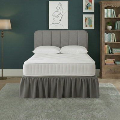 Base Valance Polycotton Sheet For Divan Beds Easy Care Bed Base Cover Grey - image 1