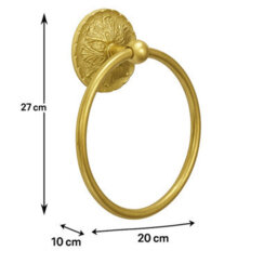 Melody Maison Luxe Gold Ring Towel Holder - thumbnail 7