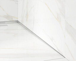 Ilcom Sloped Right Floor Shower Profile Lsp 12mm X 1200mm  Silver Brushed Stainless Steel - thumbnail 1