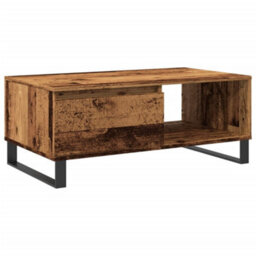 Berkfield Coffee Table Old Wood 90X50X36.5 Cm Engineered Wood - thumbnail 2
