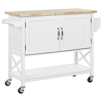 Beliani Kitchen Trolley Mele White - image 1
