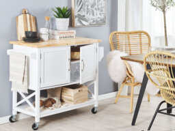Beliani  Kitchen Trolley Mele White - thumbnail 2