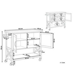 Beliani  Kitchen Trolley Mele White - thumbnail 3