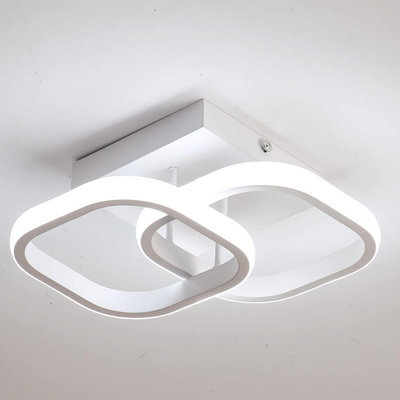 Pheashine Modern Square Circle Led Ceiling Light,22W Cool White 6000K For Kitchen, Dining Room, Corridor Or Balcony - image 1