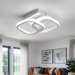 Pheashine Modern Square Circle Led Ceiling Light,22W Cool White 6000K For Kitchen, Dining Room, Corridor Or Balcony - thumbnail 2