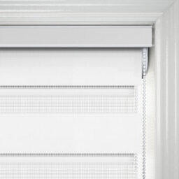 Soft White Dimout Day & Night Roller Blind (240Cm Drop) - 145Cm - thumbnail 3