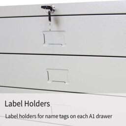 MonsterShop Architects Drawers A1 Artist Studio Lockable Metal File Cabinet - thumbnail 6