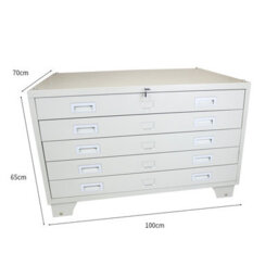 MonsterShop Architects Drawers A1 Artist Studio Lockable Metal File Cabinet - thumbnail 7