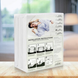 Casabella Zippered Waterproof Mattress Encasement, Double Waterproof Mattress Protector 137X190+30Cm Anti Allergy - thumbnail 2