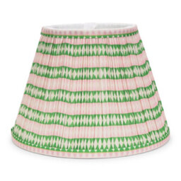 Valuelights Riza Tapered Pink Aztec Fabric Pleated Easy Fit Small Lamp Shade (D)27.5Cm