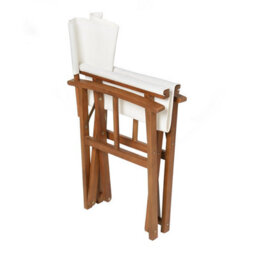 Charles Bentley Fsc Wooden Pair Of Folding Directors Chairs Cream Pop-Up Garden - thumbnail 9