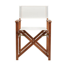 Charles Bentley Fsc Wooden Pair Of Folding Directors Chairs Cream Pop-Up Garden - thumbnail 5