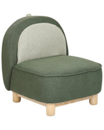 Beliani Triceratops Chair For Nursery And Playroom, Dark Green Polyester, Compact Kids Armchair - thumbnail 3